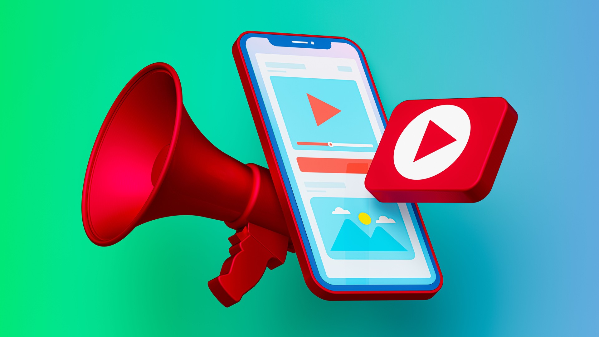 Mobile Video Marketing Promotion 3D